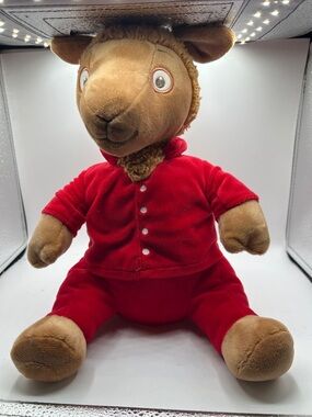 Kona Sol Brown Lamb Plush in Red Pajamas